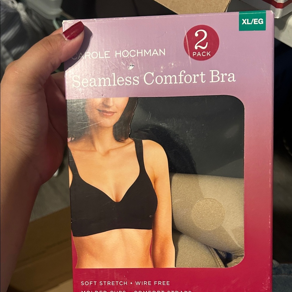 Midnight by Carole Hochman Black Seamless Bra - 2 Pack